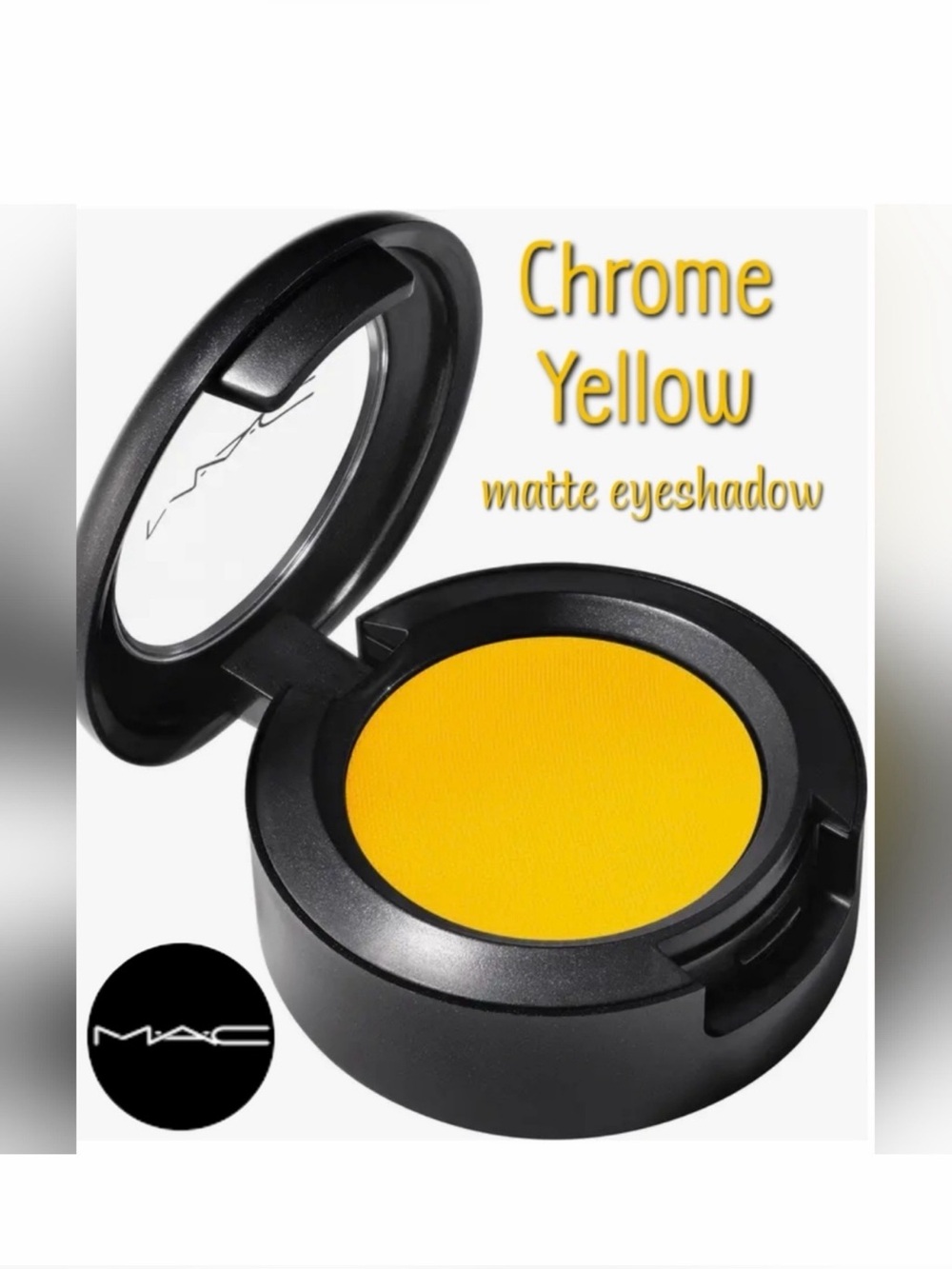 MAC Cosmetics Chrome Yellow Matte Eyeshadow Brand New In Box Authentic